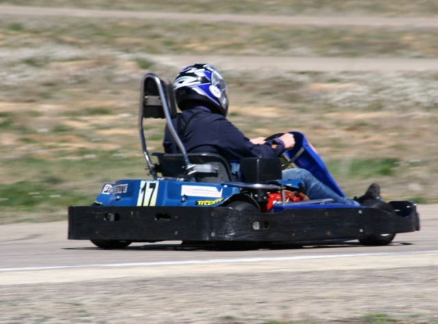 Kart desde la parte trasera
